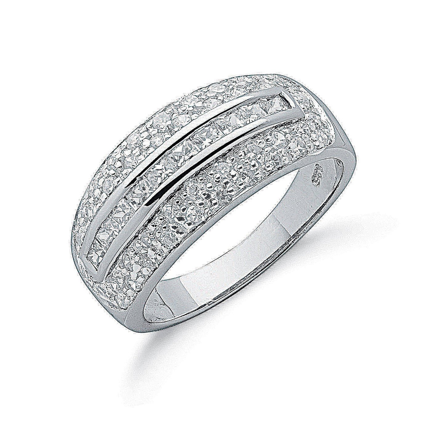 Silver Fancy Cubic Zirconia Bombay Ring - Fine Ring - Certified Authentic - Swiss Made – Luxury Jewellery by Imperial