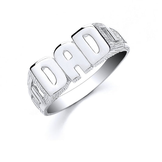 Silver Dad Id Ring - Fine Ring - Certified Authentic - Swiss Made - UK Stock - Insured Delive – Luxury Jewellery by Im