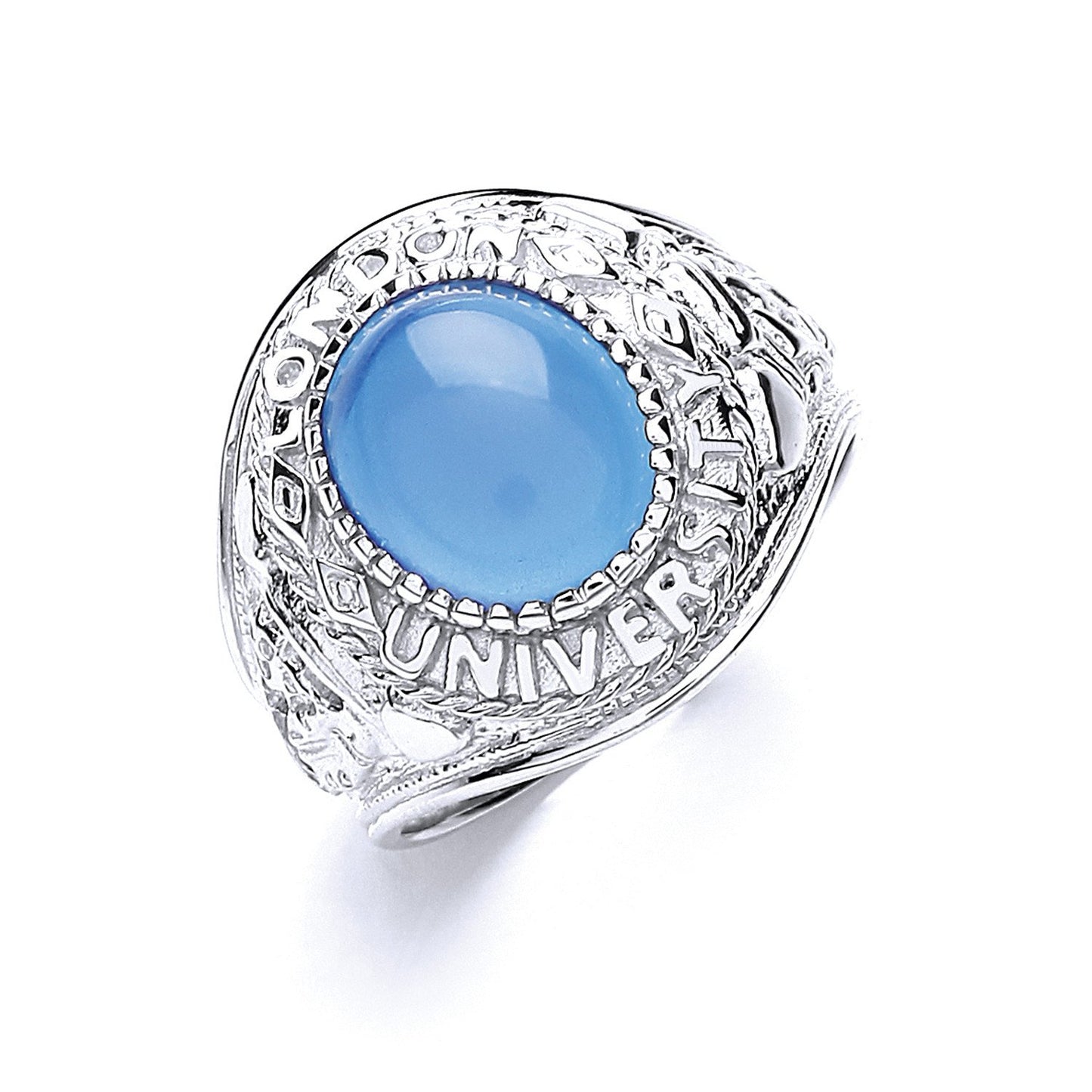Silver Gents Blue Stone College Ring - Fine Ring - Certified Authentic - Swiss Made – Luxury Jewellery by Imperial Tim