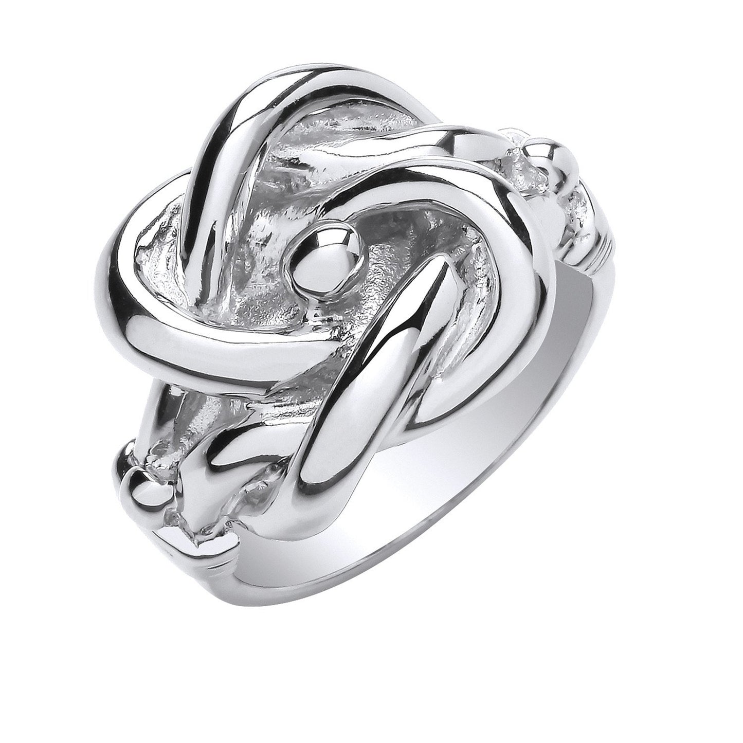 Silver Large Knot Ring - Fine Ring - Certified Authentic - Swiss Made - UK Stock - Insured De – Luxury Jewellery by Im