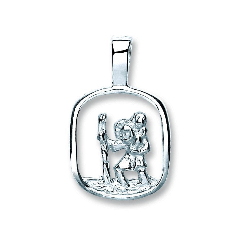 Silver Cut Out St Christopher Pendant - Fine Necklace - Certified Authentic - Swiss Made – Luxury Jewellery by Imperia
