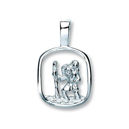 Silver Cut Out St Christopher Pendant - Fine Necklace - Certified Authentic - Swiss Made – Luxury Jewellery by Imperia