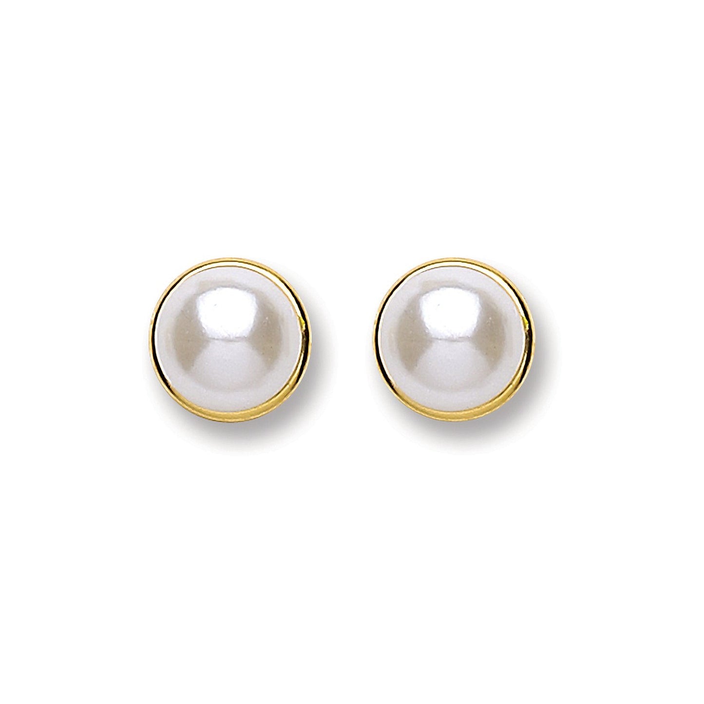 9ct Gold Simulated Pearl Studs - Luxury Watch - Certified Authentic - Swiss Made - UK Stock – Luxury Watch by Imperial