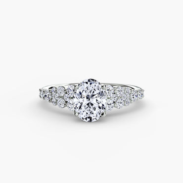 Celestial Cluster Engagement Ring 0.50ct–3.00ct with 0.48ct Side Stones for Women in Classic Wedding Style | Imperial Time