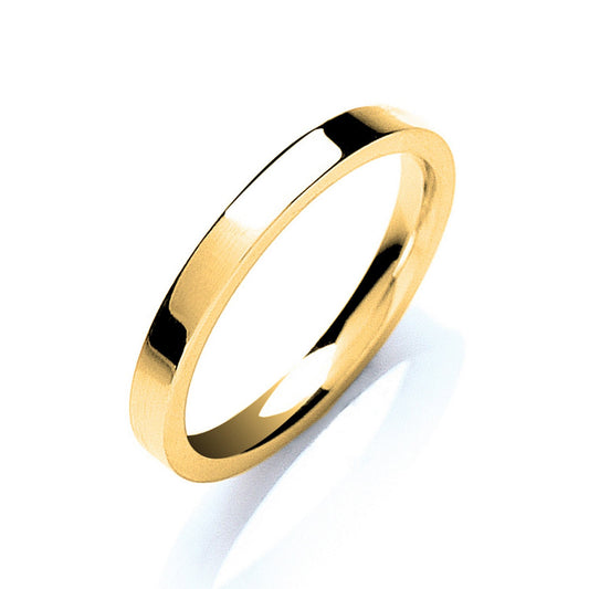 2.5mm Flat Court Wedding Band