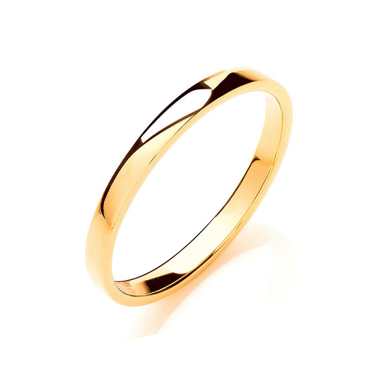 2.5mm Soft Court Shape Wedding Band