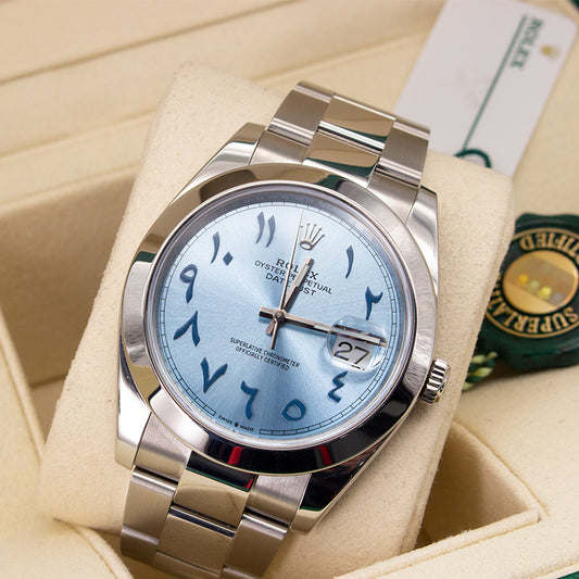 Rolex DateJust 41 126300 Ice Arabic Dial 2021