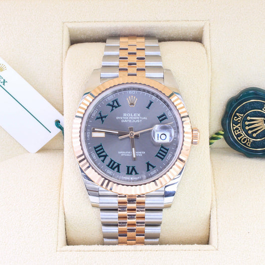 Rolex Datejust 41 126331 Everose Gold Wimbledon Roman Dial 2023