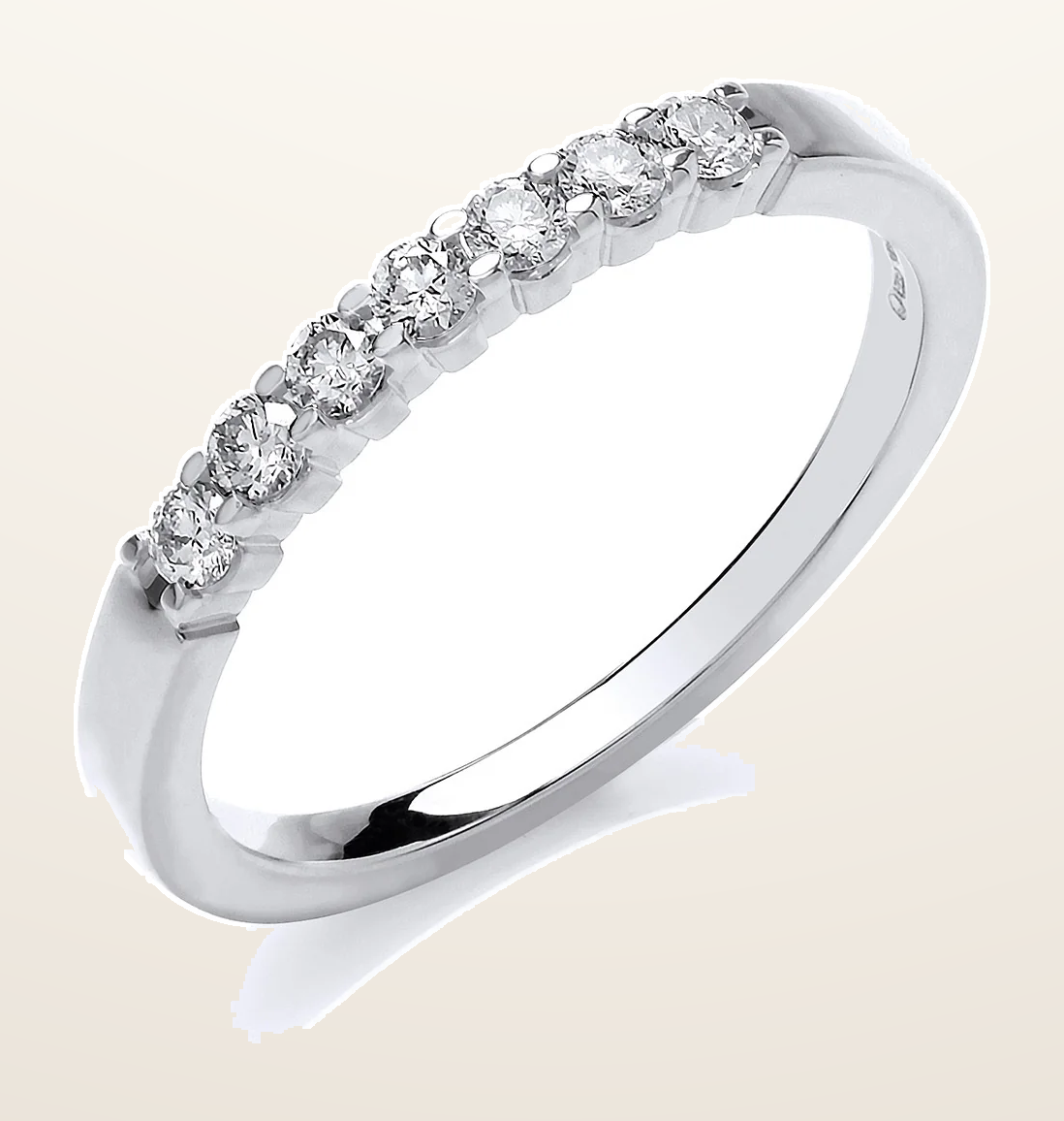 IT_ROLE:detail_crop | 9ct White Gold D0.25ct Diamond Half ET Ring