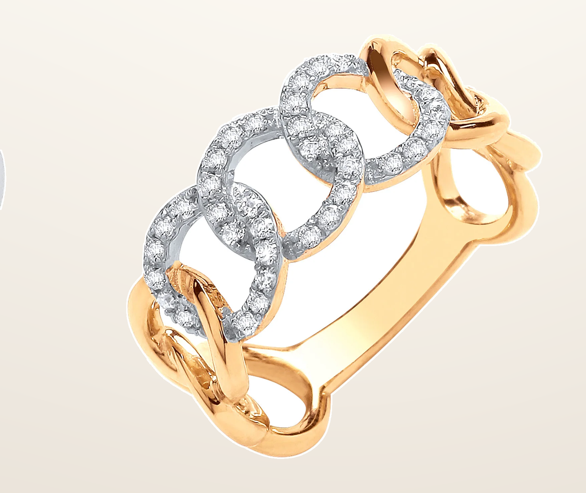 IT_ROLE:detail_crop | 9ct Yellow gold 0.23ct Curb ring