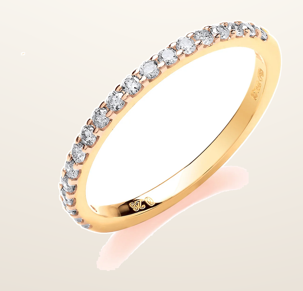 IT_ROLE:detail_crop | 9ct Yellow Gold 0.27ct 50% Set Diamond Half ET Ring