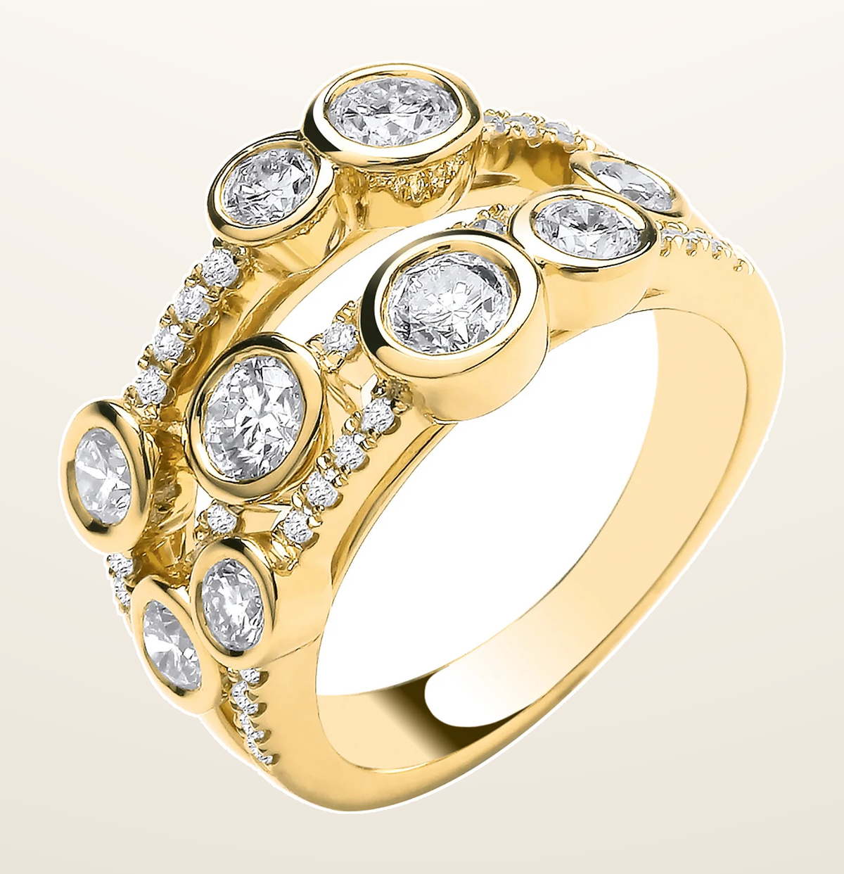 IT_ROLE:detail_crop | 9ct Yellow Gold 1.70ctw Lab Grown Diamond Dress Ring White GoldI Certified