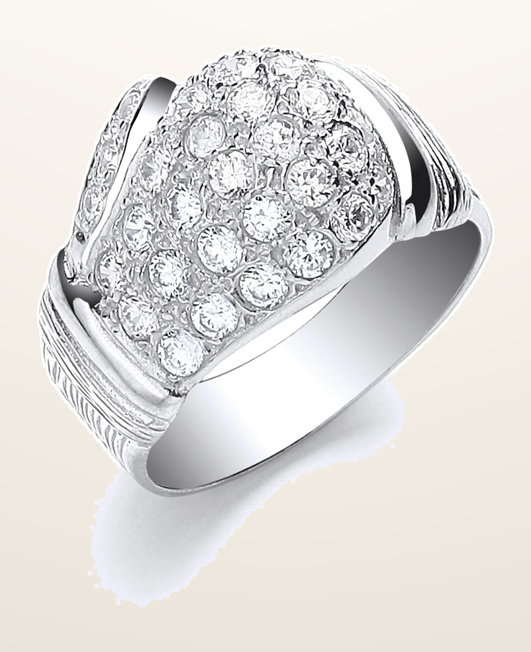 IT_ROLE:detail_crop | Silver Cubic Zirconia Boxing Glove Gents Ring