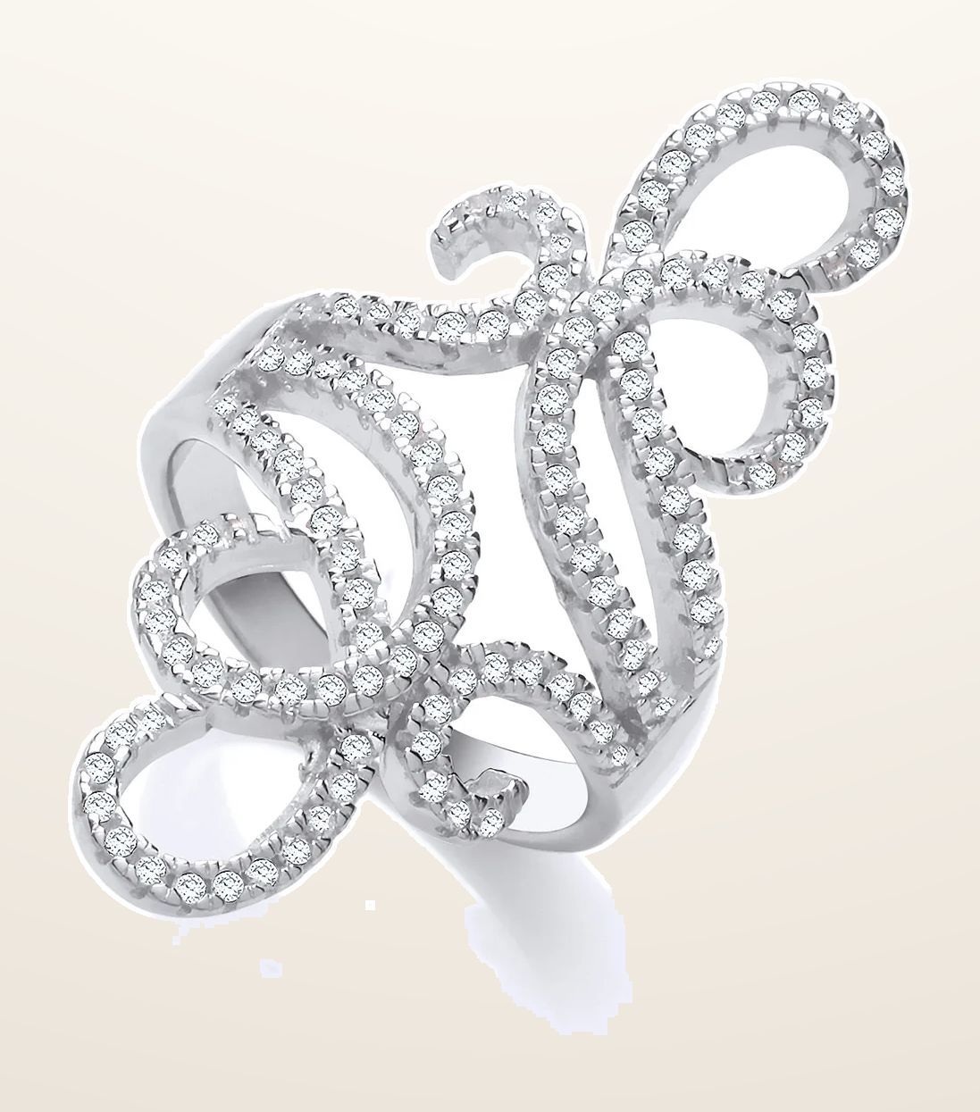 IT_ROLE:detail_crop | Silver Fancy Cubic Zirconia Long Top Ring