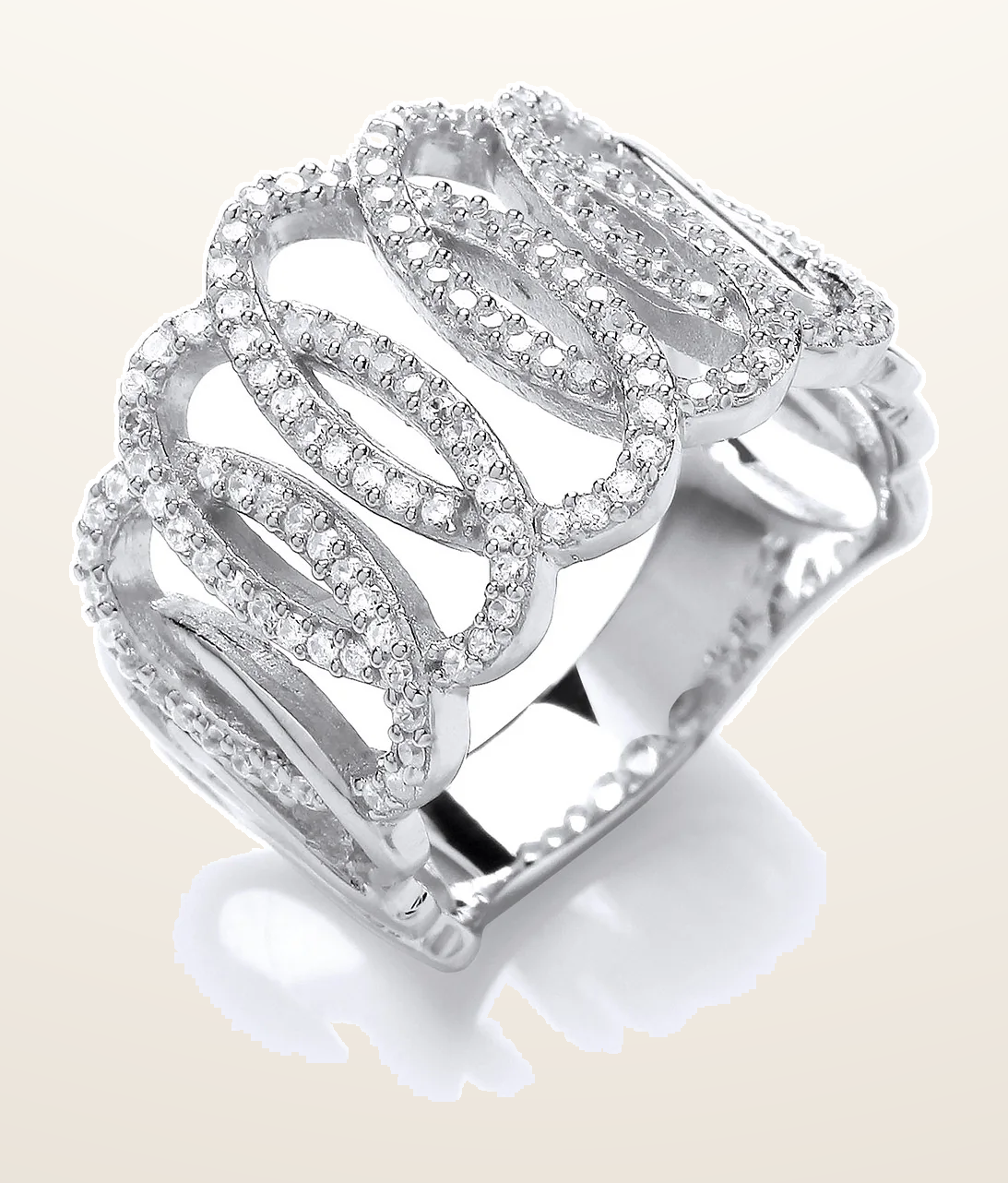 IT_ROLE:detail_crop | Silver Fancy Cubic Zirconia Ring