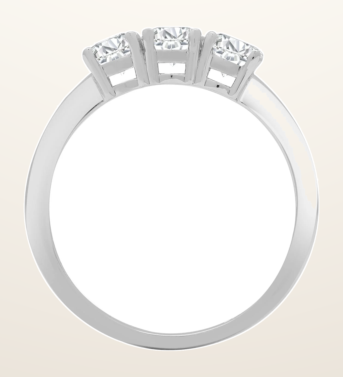 IT_ROLE:detail_crop | 9ct White 0.25ct Natural Diamond Claw Set Trilogy Ring