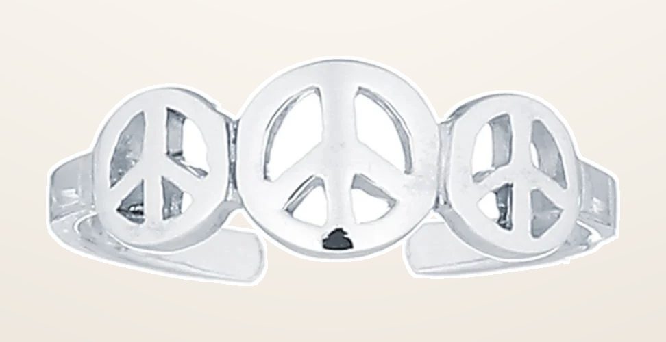 IT_ROLE:detail_crop | 925 Silver Peace Toe Ring