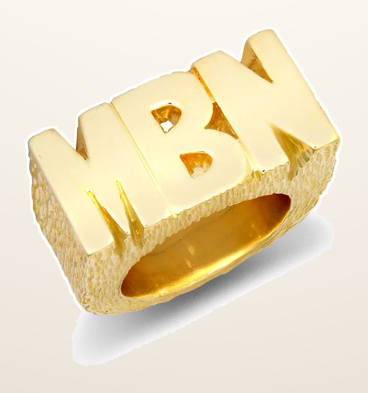 IT_ROLE:detail_crop | 9ct Yellow Gold Initial Blank Ring