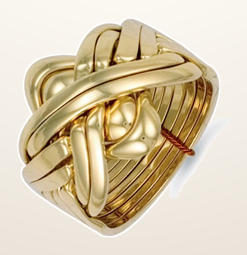 IT_ROLE:detail_crop | 9ct Yellow Gold 8 Piece Puzzle Ring