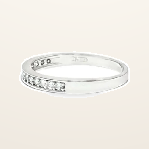 IT_ROLE:detail_crop | 9ct White Gold, Half Eternity Cubic Zirconia Ring