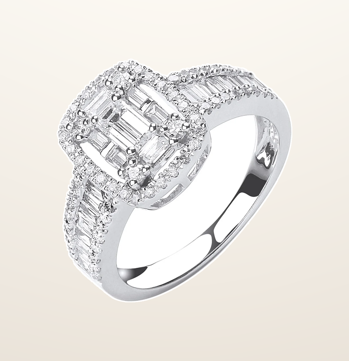 IT_ROLE:presentation_crop | 18ct White Gold 1.00ct G-VS Dress Ring