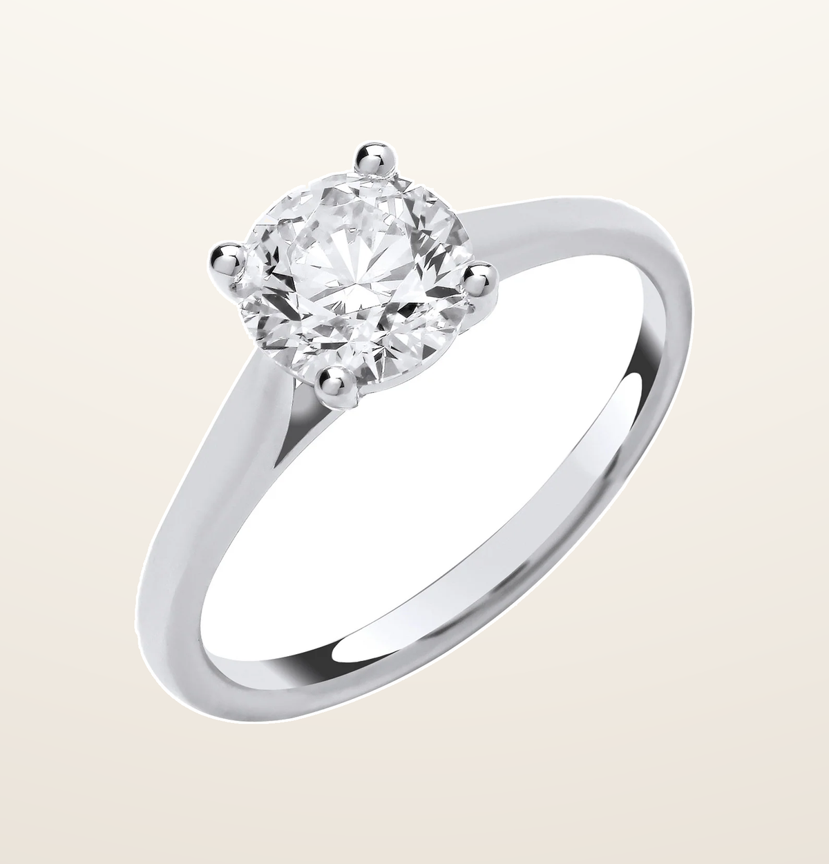 IT_ROLE:presentation_crop | 18ct White Gold 2.00ctw Solitaire LAB GROWN Diamond Ring IGI Certified