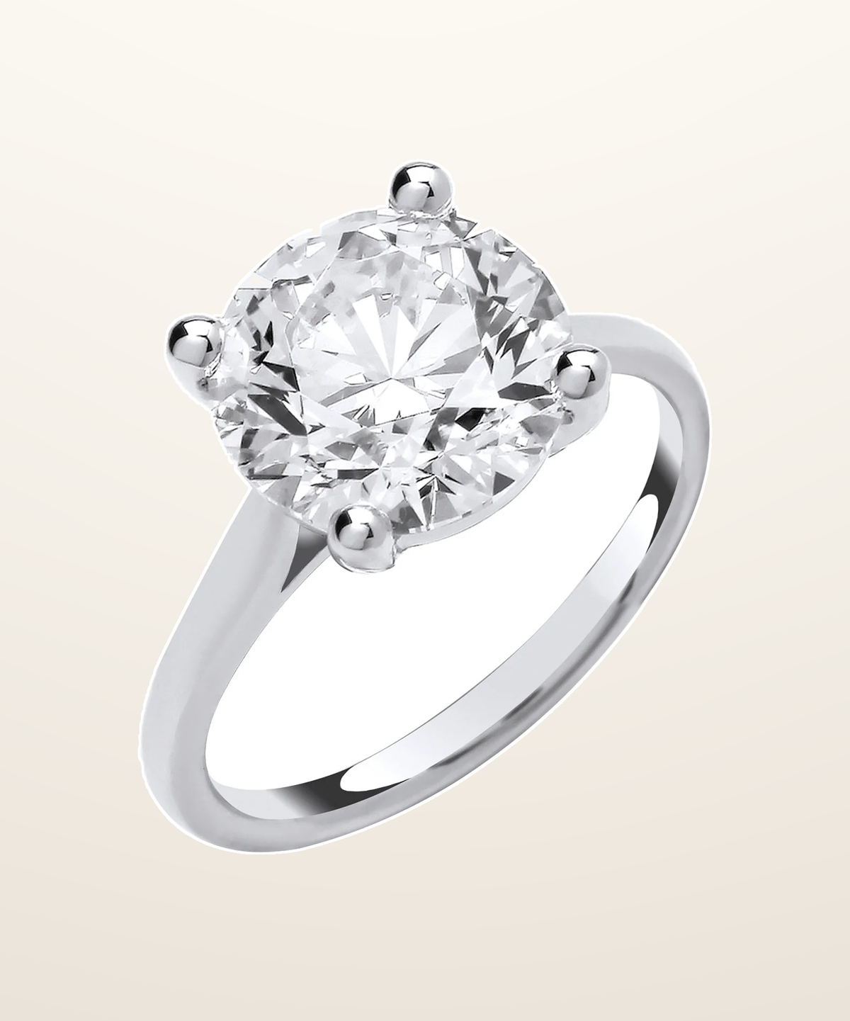 IT_ROLE:presentation_crop | 18ct White Gold 4.00ctw Solitaire LAB GROWN Diamond Ring IGI Certified