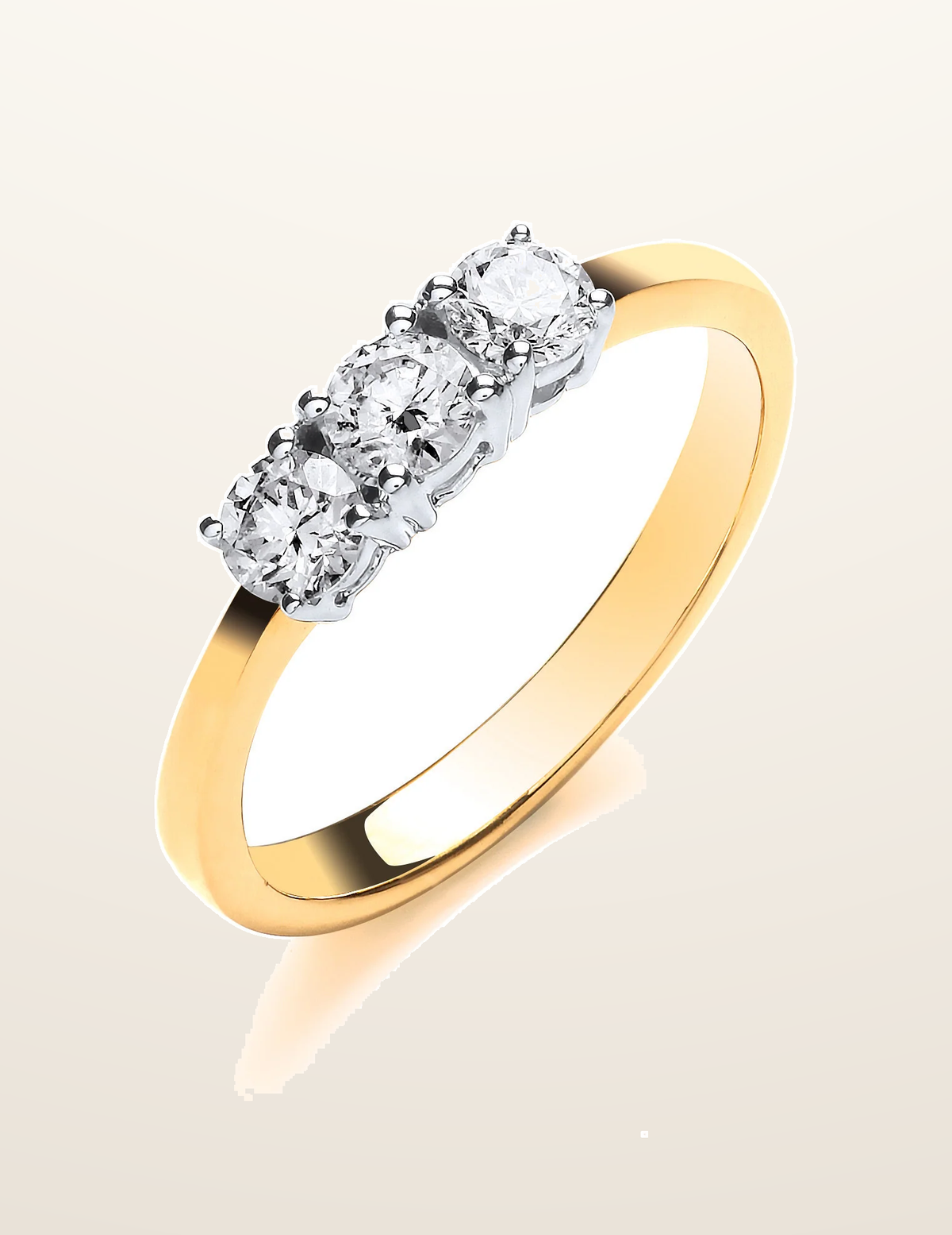 IT_ROLE:presentation_crop | 18ct Yellow Gold 0.50ctw Diamond Trilogy Ring