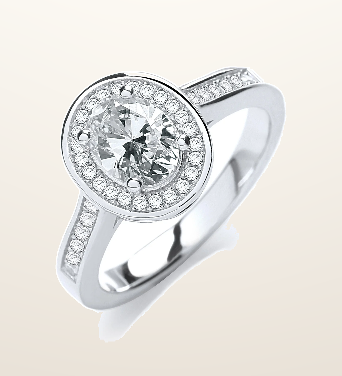 IT_ROLE:presentation_crop | Micro Pave' Oval Shape Cubic Zirconia Ring