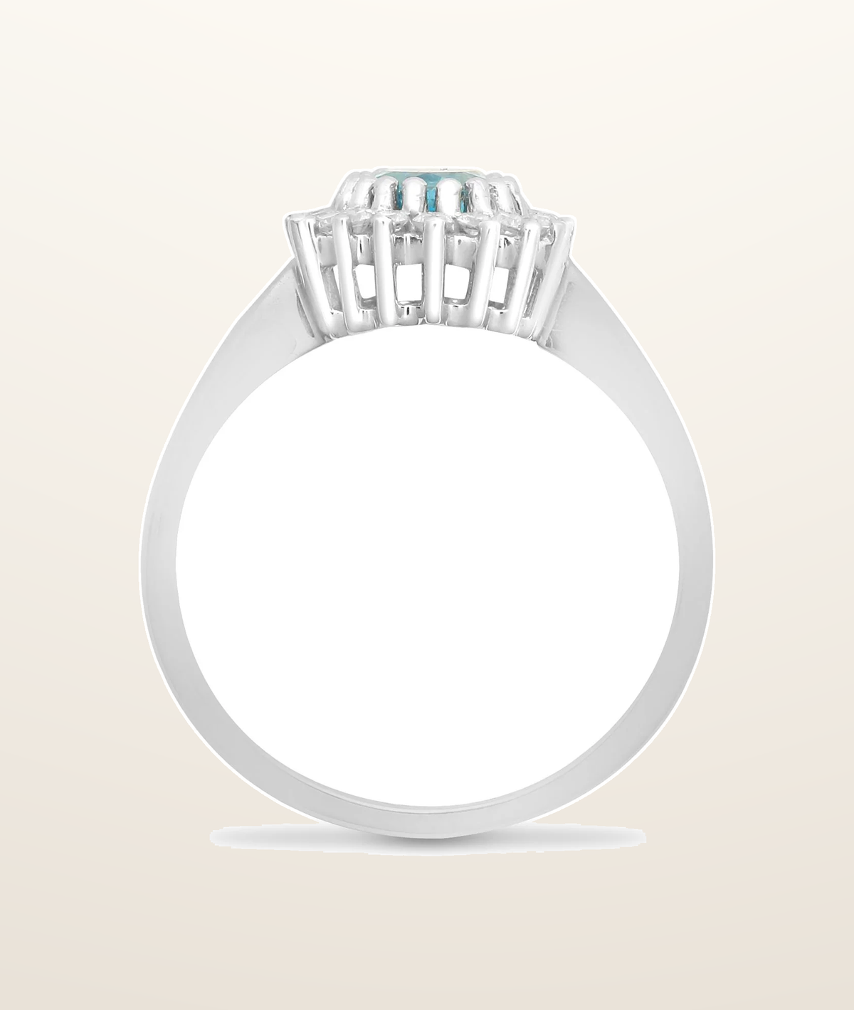 IT_ROLE:presentation_crop | 9ct White Gold Natural Diamond 23pts & Blue Topaz 90pts Ring