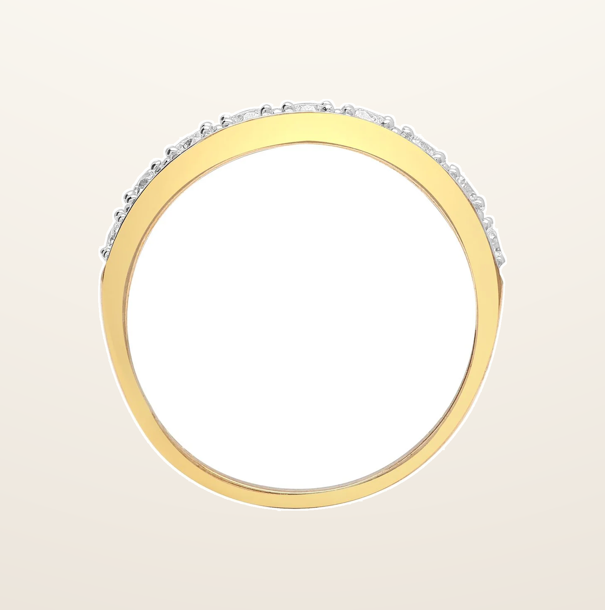 IT_ROLE:presentation_crop | 9ct Yellow Gold Half Eternity Natural Diamond Ring