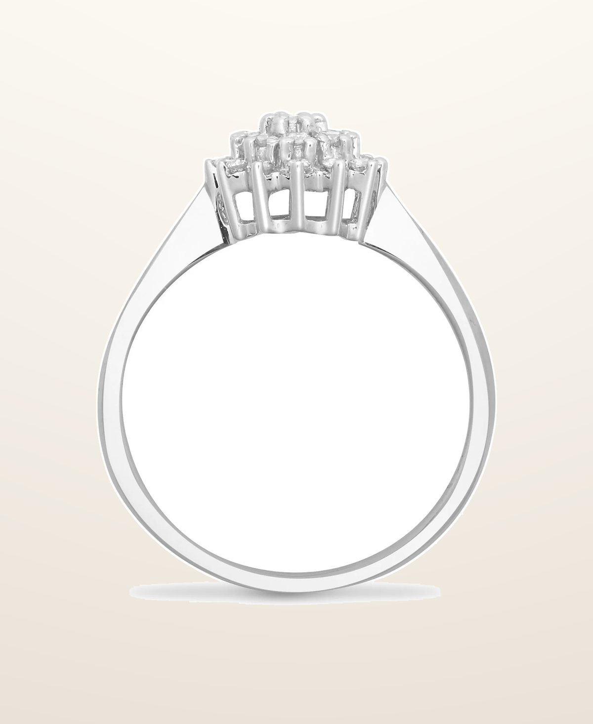IT_ROLE:presentation_crop | 9ct White Gold Natural Diamond Cluster Ring