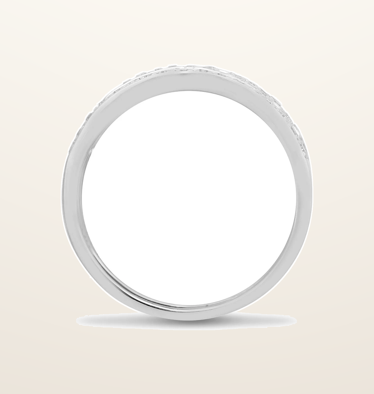 IT_ROLE:presentation_crop | 9ct White 0.50 Natural Diamond Greek Key Style Ring