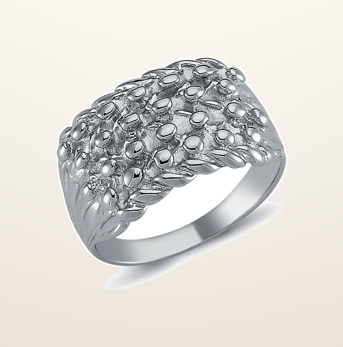 IT_ROLE:presentation_crop | 925 Silver Four Row keeper Ring