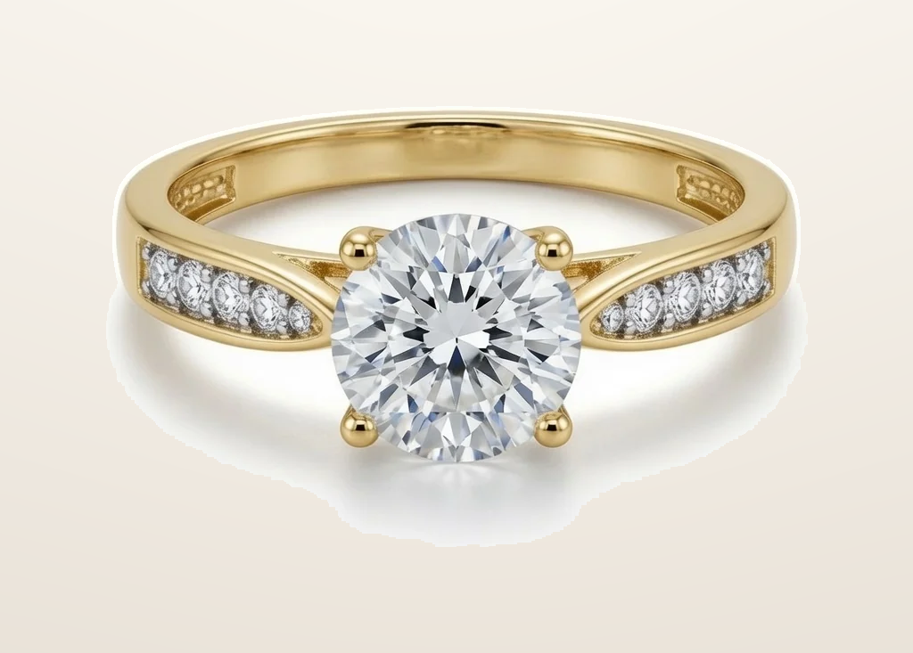 IT_ROLE:presentation_crop | 9ct Yellow Cubic Zirconia Ladies Dress Ring