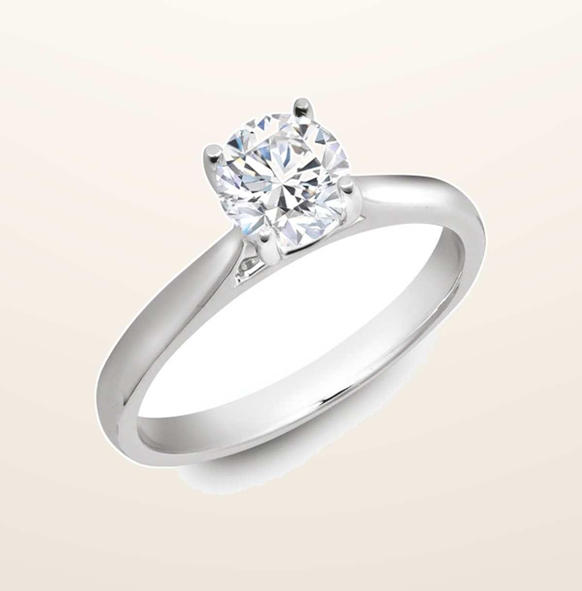IT_ROLE:presentation_crop | Lab Platinum 25pts Solitaire Diamond Wed-fit Ring
