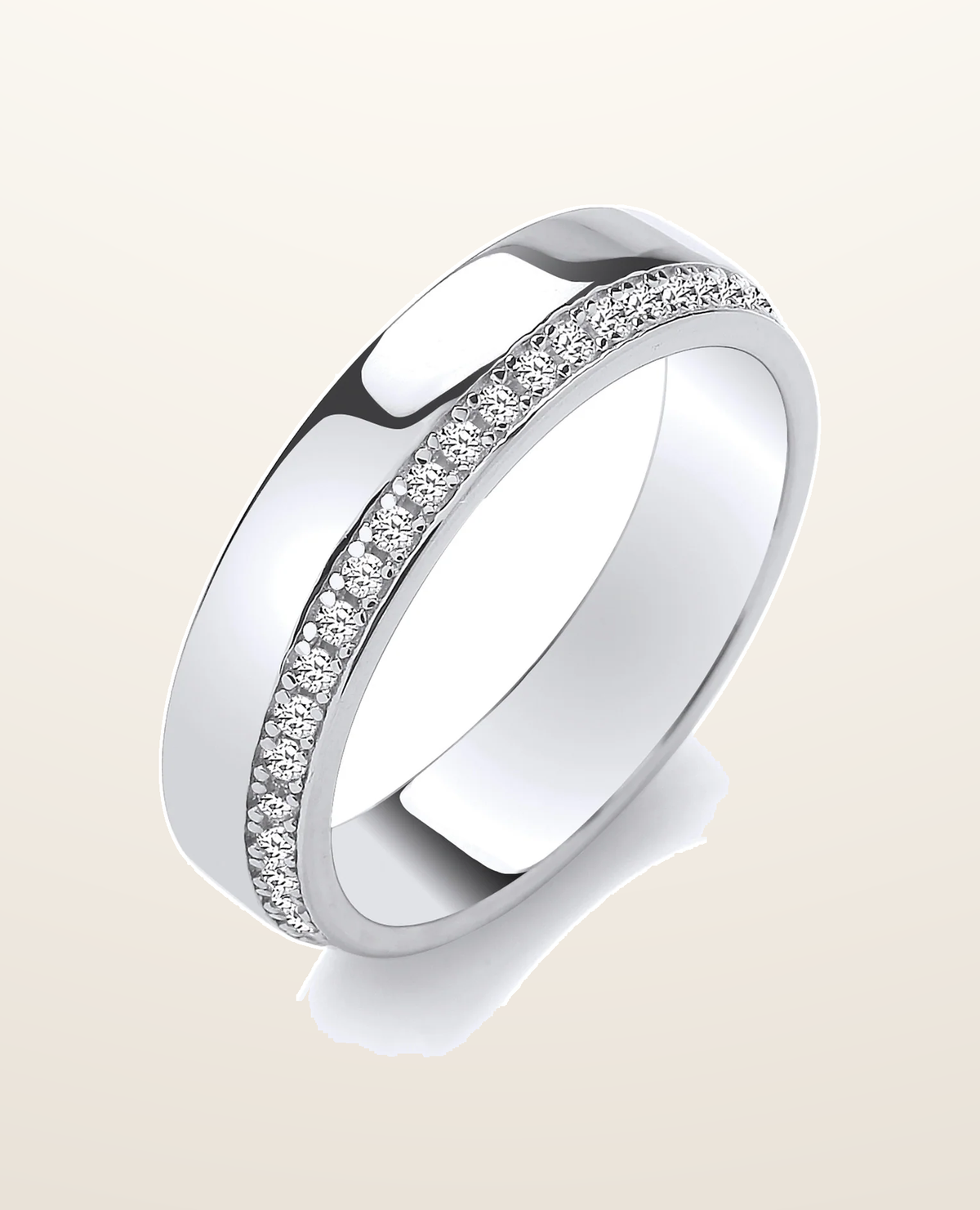 IT_ROLE:presentation_crop | Three Quarter ET Ladies Silver Ring