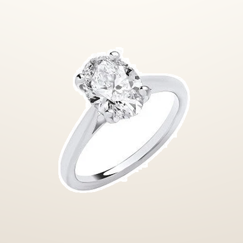IT_ROLE:studio_clean | 9ct White Gold 2.00ctw Oval Cut LAB GROWN Diamond Ring IGI Certified