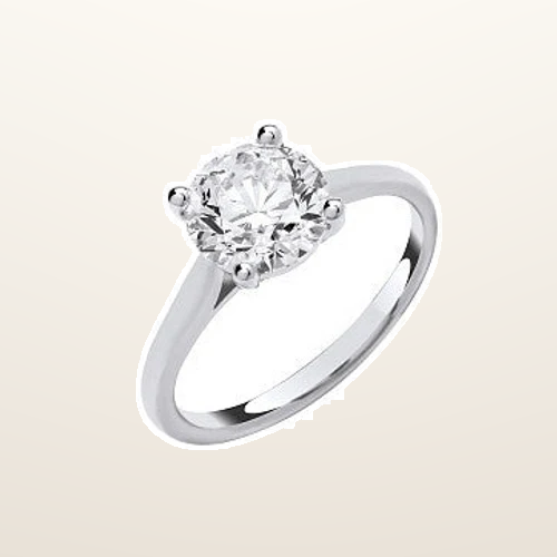 IT_ROLE:studio_clean | 9ct White Gold 3.00ctw Solitaire LAB GROWN Diamond Ring IGI Certified