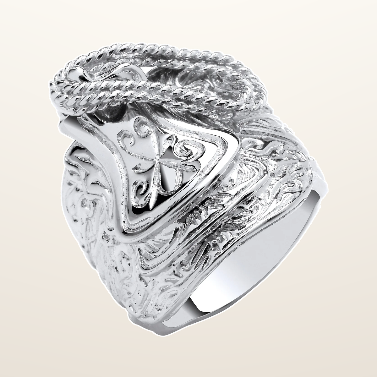 IT_ROLE:studio_clean | Silver Gents Large Saddle Ring