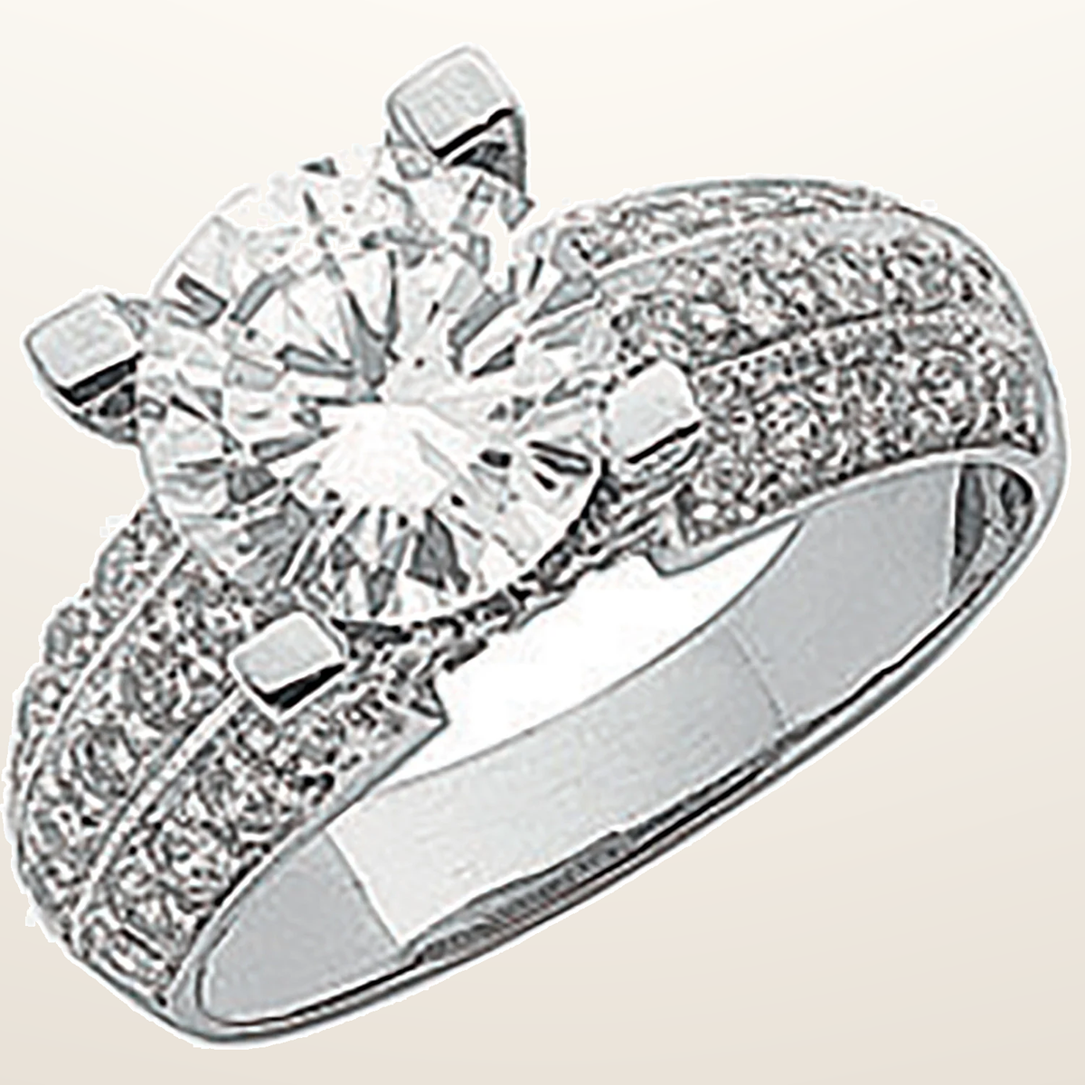IT_ROLE:studio_clean | White Gold Fancy Cubic Zirconia Ring