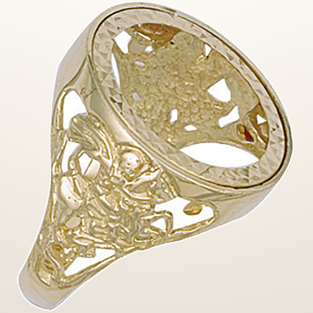 IT_ROLE:studio_clean | Yellow Gold (Full) George & Dragon Sovereign Ring