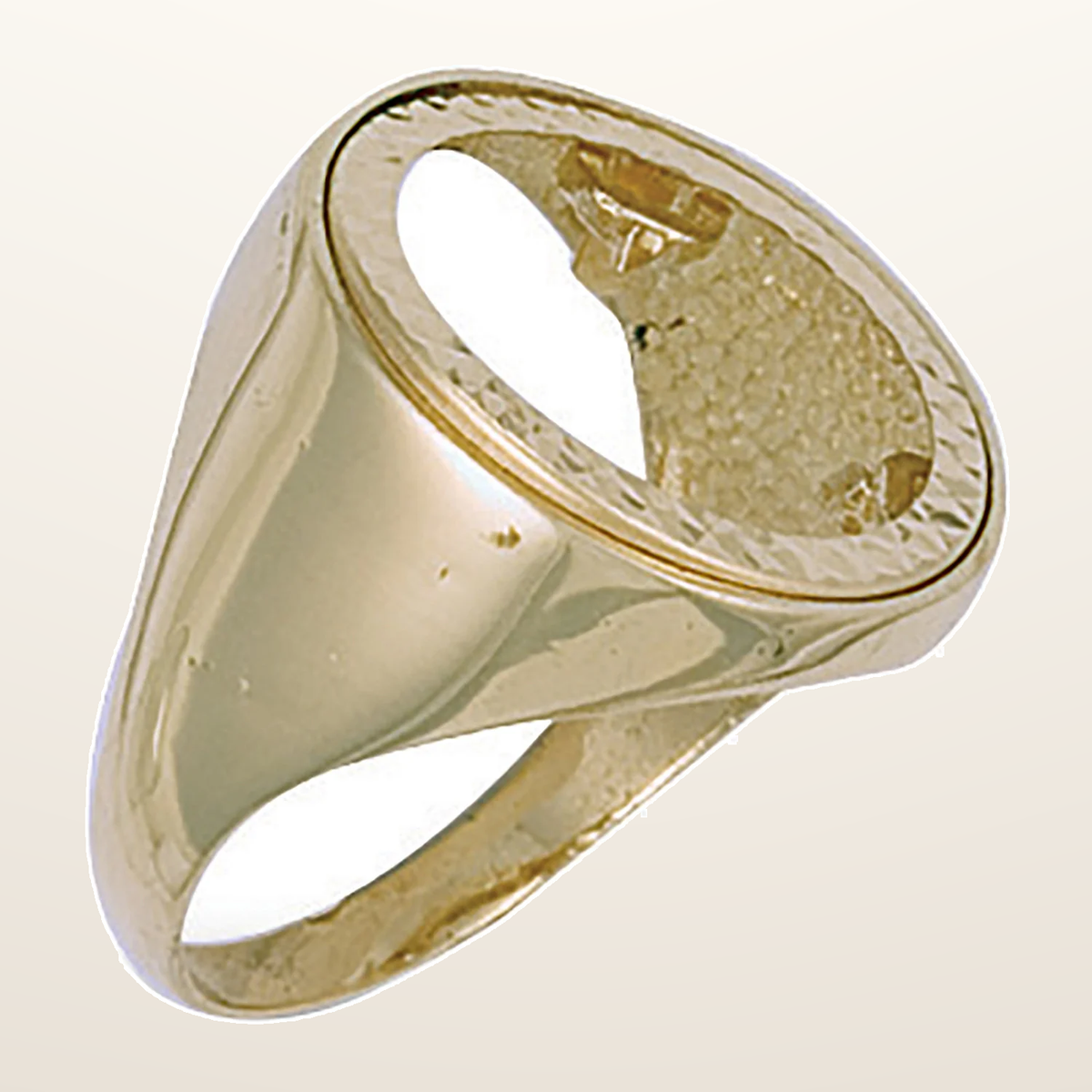 IT_ROLE:studio_clean | Yellow Gold (Half) Plain Sides Sovereign Ring
