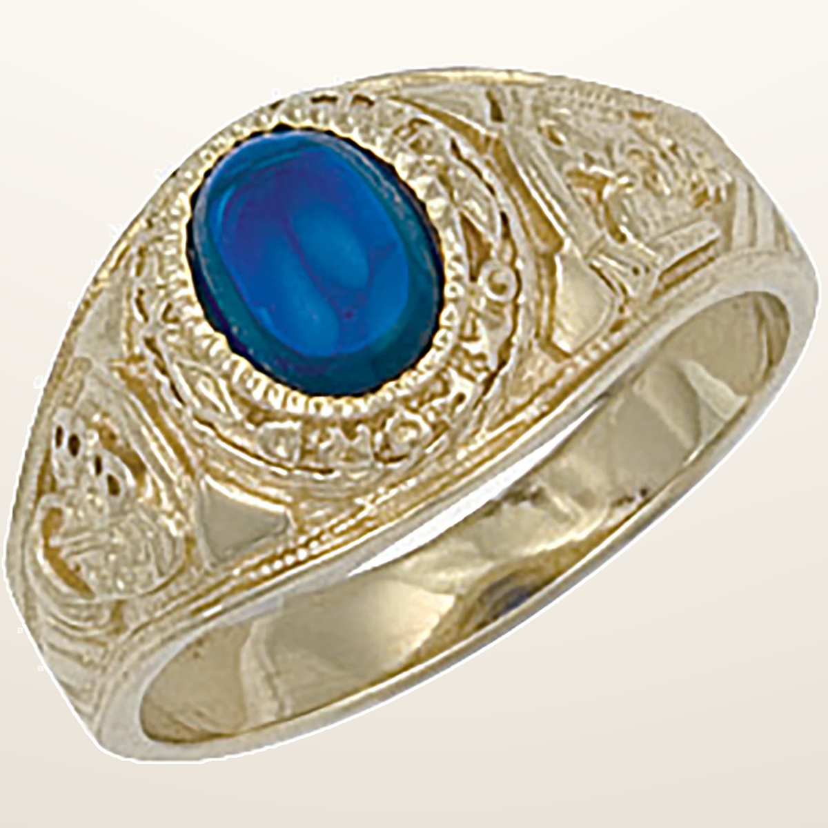 IT_ROLE:studio_clean | Yellow Gold Blue Cabochon College Ring