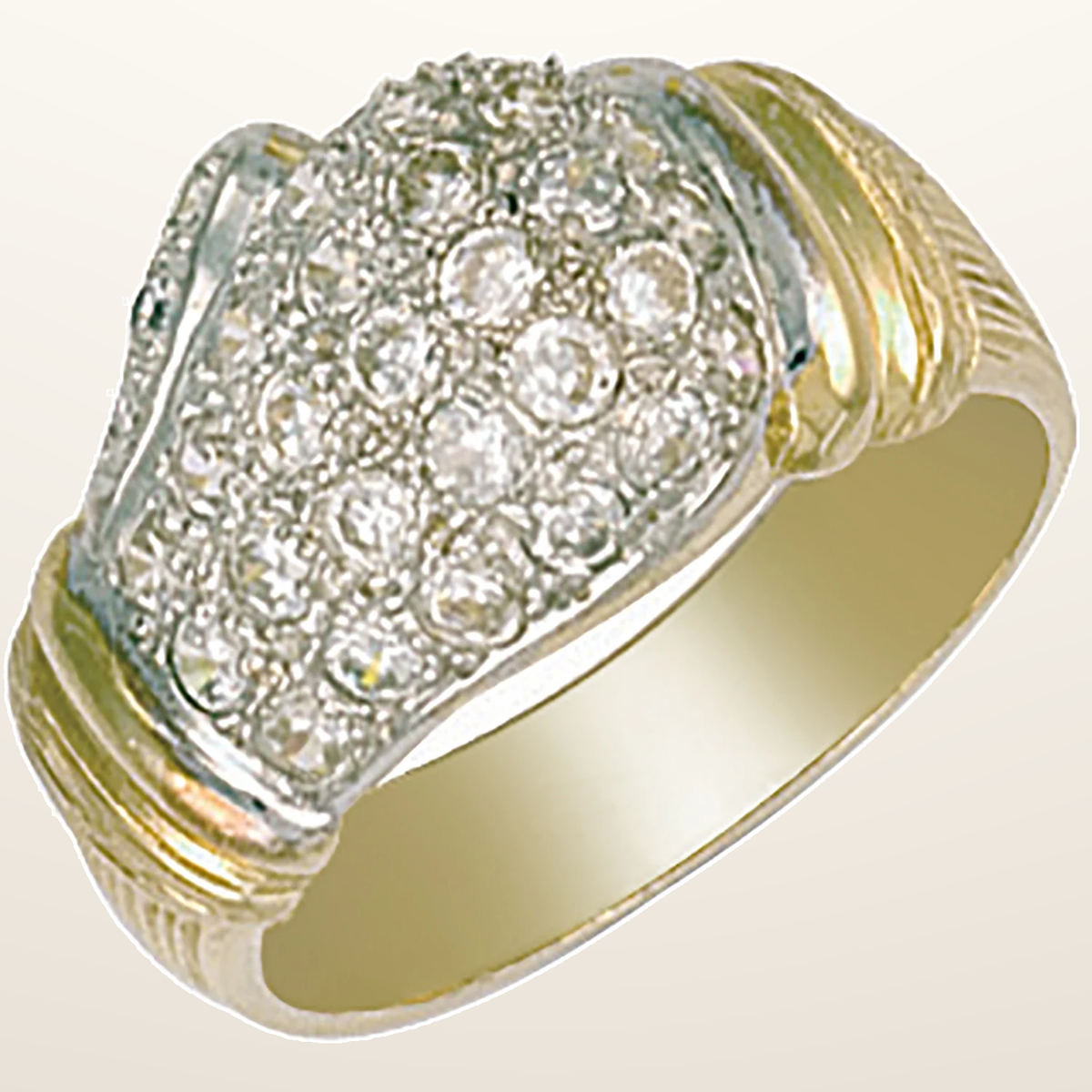 IT_ROLE:studio_clean | Yellow Gold Cubic Zirconia Boxing Glove Ring
