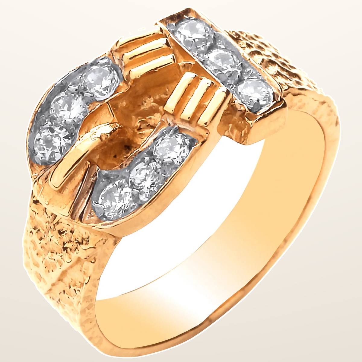 IT_ROLE:studio_clean | Yellow Gold Cubic Zirconia Buckle Baby Ring
