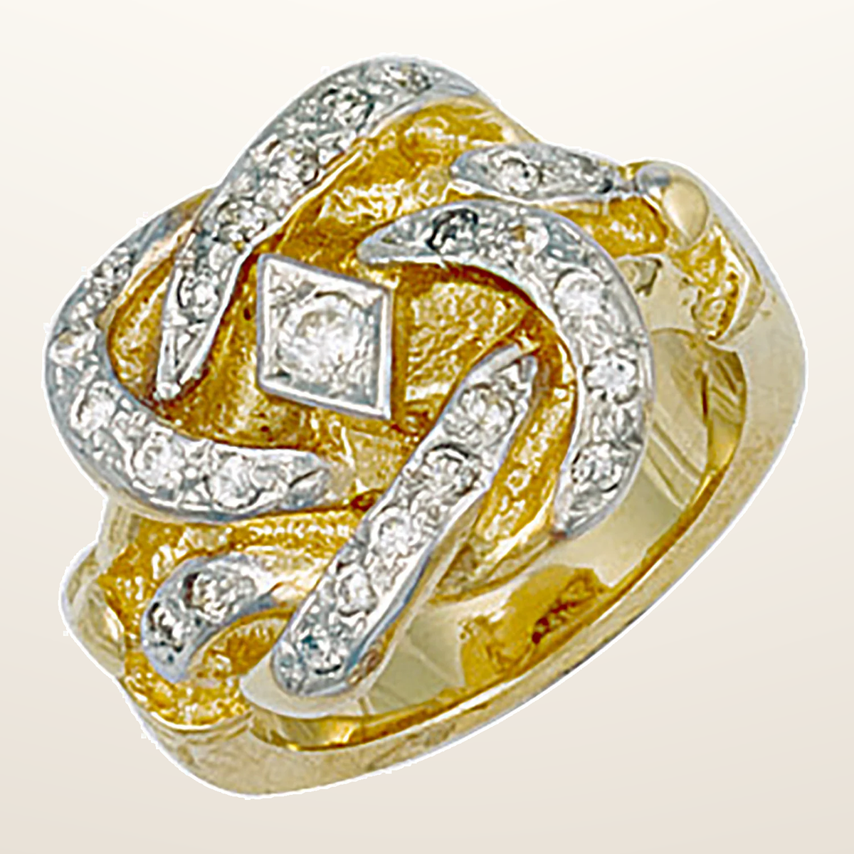 IT_ROLE:studio_clean | Yellow Gold Cubic Zirconia Knot Ring