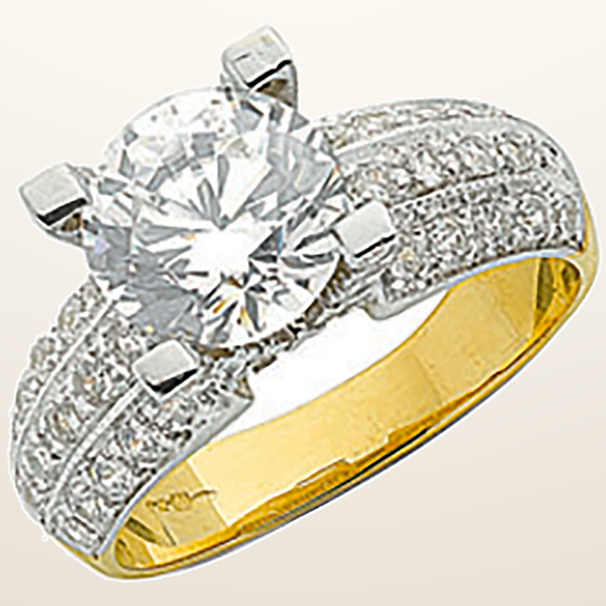 IT_ROLE:studio_clean | Yellow Gold Fancy Cubic Zirconia Ring