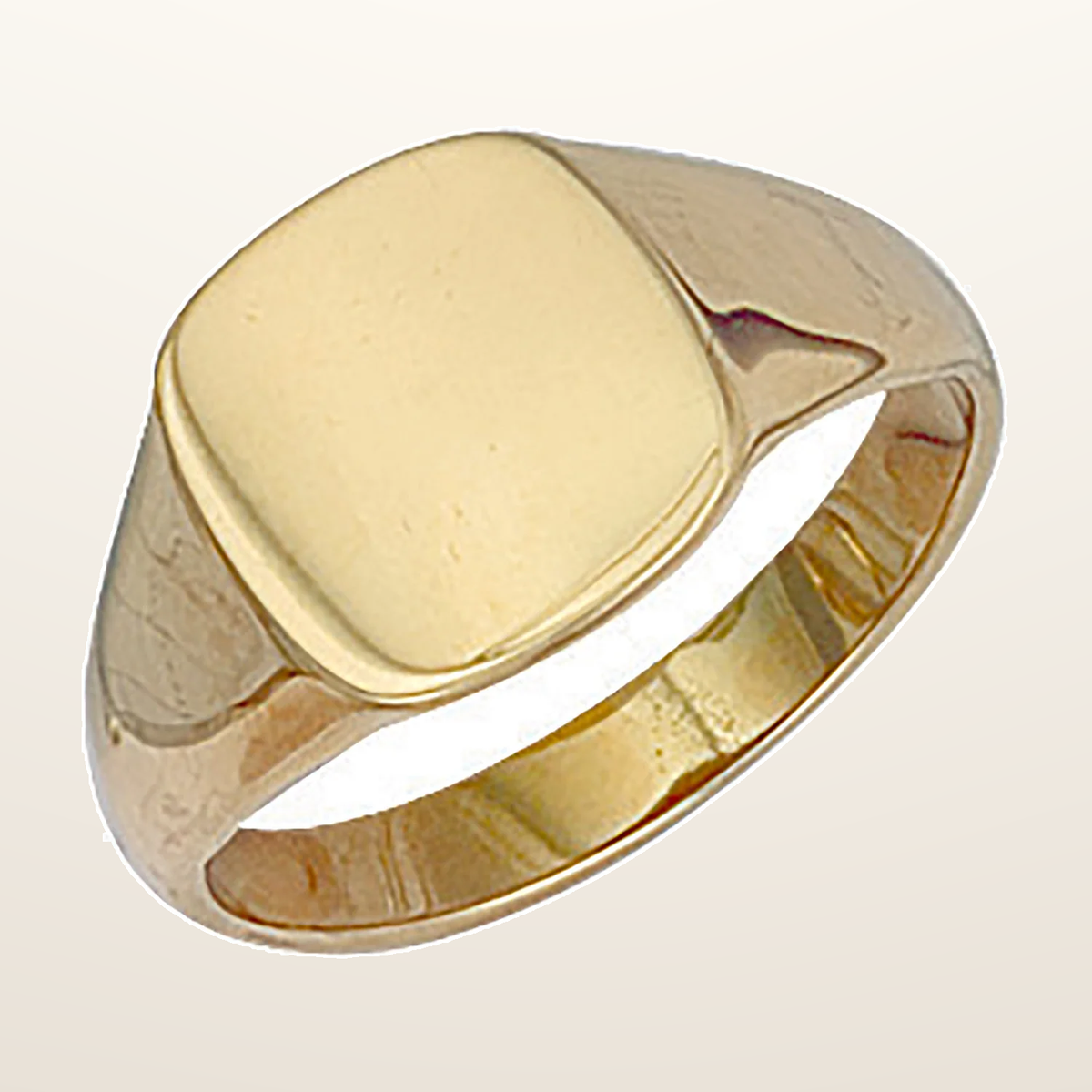 IT_ROLE:studio_clean | Yellow Gold Cushion Plain Signet Ring