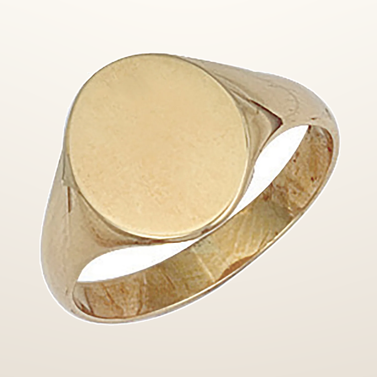 IT_ROLE:studio_clean | Yellow Gold Oval Plain Top Signet Ring